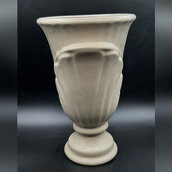 Haeger Pottery Vase Petal 708 Ivory Creamware Glaze Original Label Vintage - Picture 4 of 9